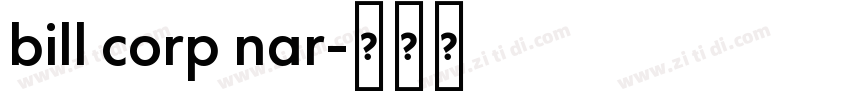 bill corp nar字体转换